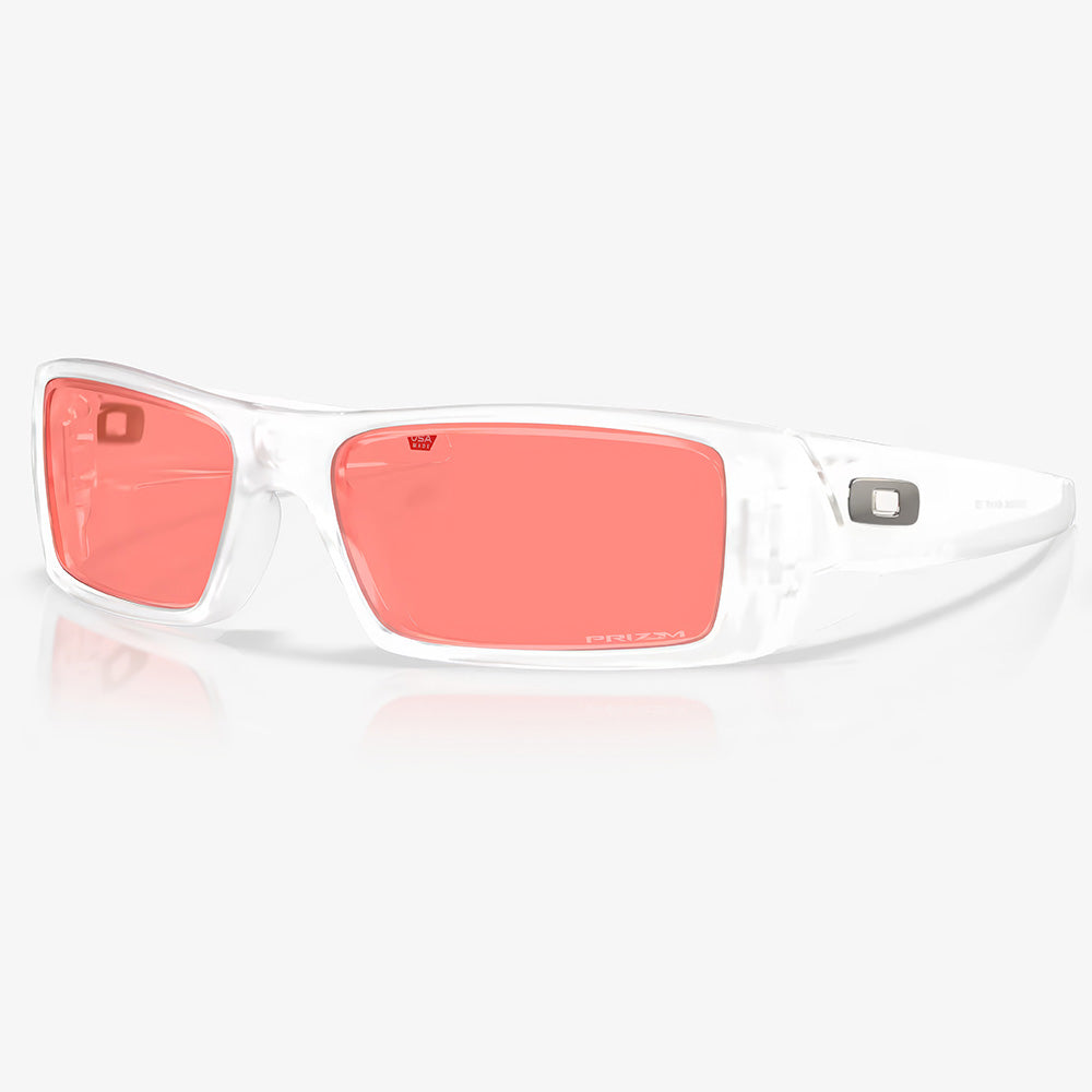 0OO9014-C960 Oakley Gascan Sunglasses Matte Clear frame with PRIZM Peach Lenses