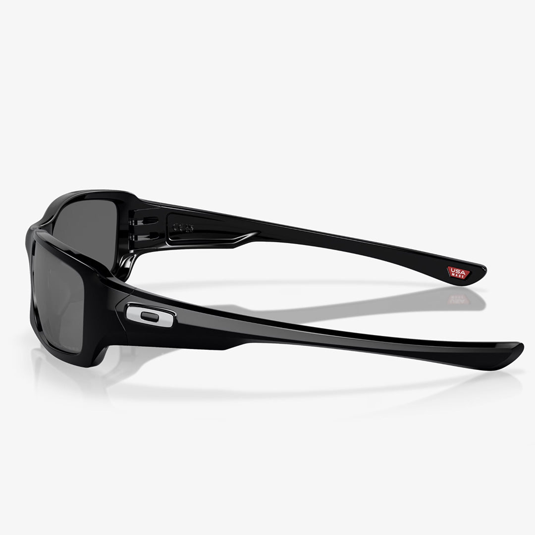 Fives Squared Sunglasses Polished Black w Grey Oak